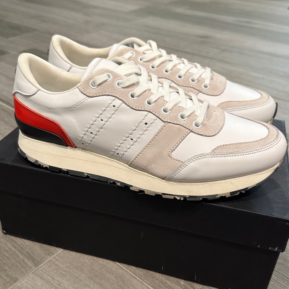 The Kooples Suede and Leather Men’s Sneaker white